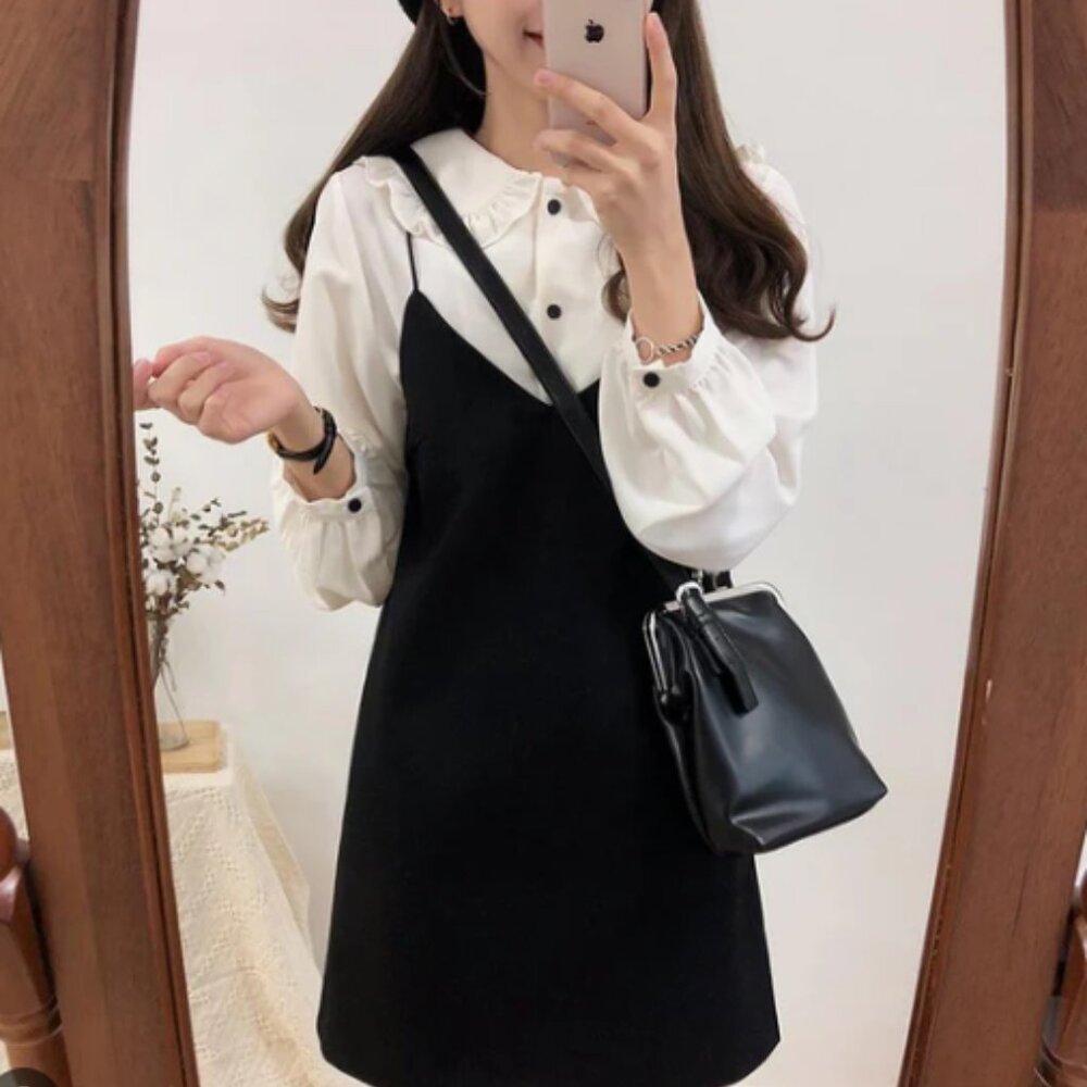 yesstyle black strappy mini dress | womens dresses